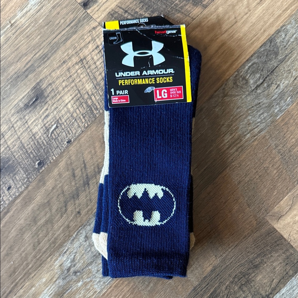 Under Armour Batman Alter Ego Navy and Cream Athletic Socks